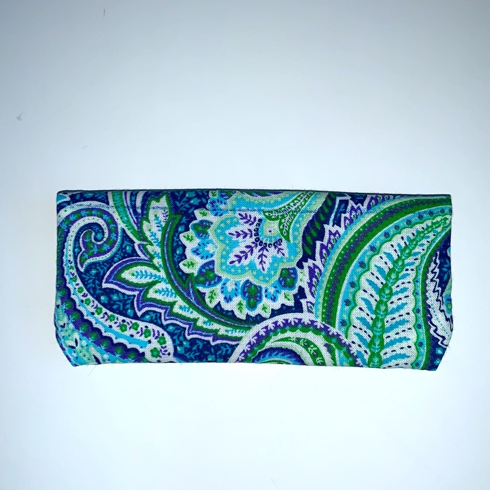 HAND CRAFTED Fabric Lipstick Cozy  Purse Colorful Paisley Pocket Accessory - Picture 5 of 5